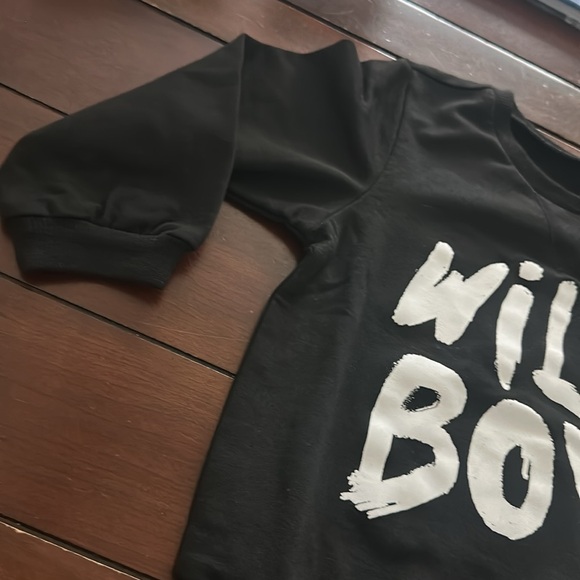 Black Wild Boy Sweatshirt Bold Print - Picture 2 of 4
